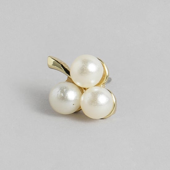 Vintage Triple Faux Pearl Earrings