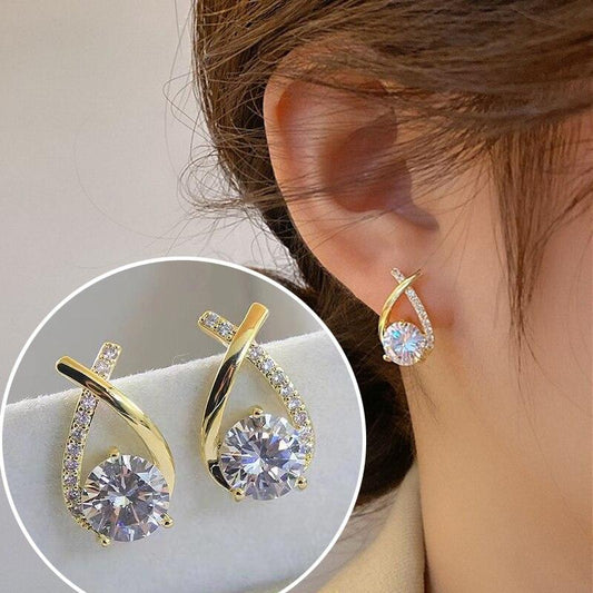 Crystal Diamond Earrings