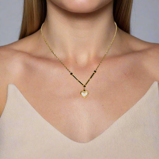 Shell heart gold Plated necklace